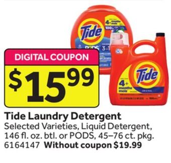 Stop&Shop Tide laundry detergent offer