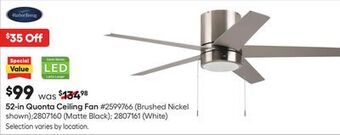 Lowe's 52-in quonta ceiling fan offer