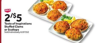 Stop&Shop Taste of inspirations stuffed clams or scallops offer