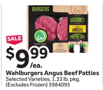 Stop&Shop Wahlburgers angus beef patties offer
