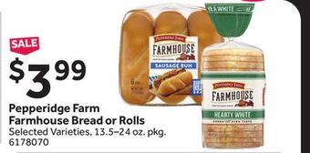 Stop&Shop Pepperidge farm farmhouse bread or rolls offer