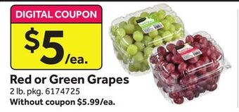 Stop&Shop Red or green grapes offer
