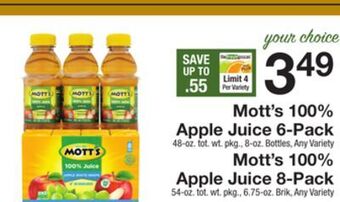 The Fresh Grocer 100% apple juice 6-pack offer