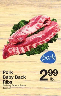 The Fresh Grocer Pork baby back ribs offer