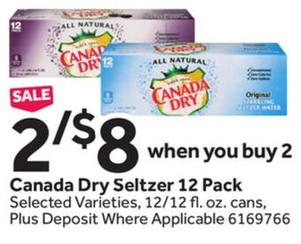 Stop&Shop Canada dry seltzer 12 pack offer