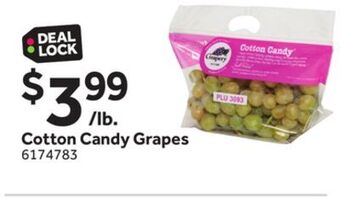 Stop&Shop Cotton candy grapes offer