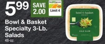 The Fresh Grocer Specialty 3-lb. salads offer
