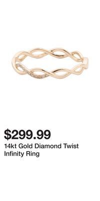 TJ Maxx 14kt gold diamond twist infinity ring offer