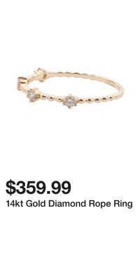 TJ Maxx 14kt gold diamond rope ring offer
