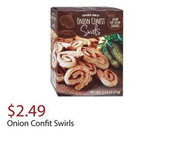 Trader Joe's Onion confit swirls offer