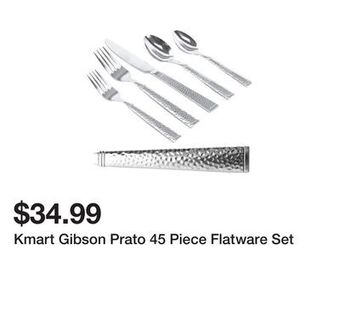 Kmart Kmart gibson prato 45 piece flatware set offer