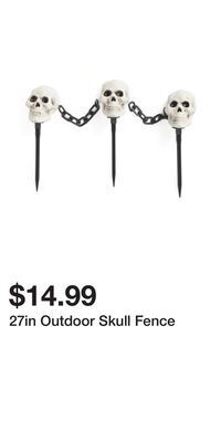 TJ Maxx 27in outdoor skull fence offer