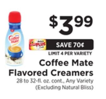 ShopRite Coffee mate flavored creamers offer