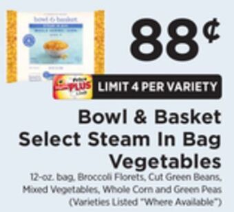 ShopRite Select steam in bag vegetables offer