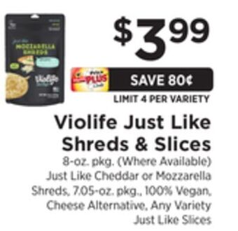 ShopRite Just like shreds & slices offer