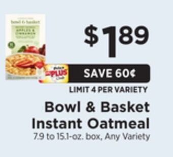ShopRite Instant oatmeal offer