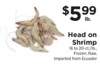 ShopRite Head on shrimp offer
