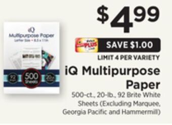 ShopRite Multipurpose paper offer