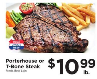 ShopRite Porterhouse or t-bone steak offer