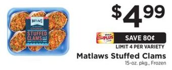 ShopRite Stuffed clams offer