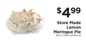 ShopRite Store made lemon meringue pie offer