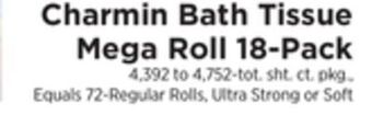 ShopRite Bath tissue mega roll 18-pack offer
