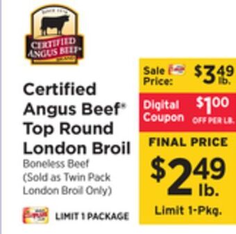 ShopRite Top round london broil offer