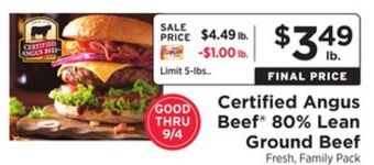 ShopRite 80% lean ground beef offer