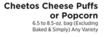 ShopRite Cheese puffs or popcorn offer