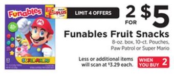 ShopRite Fruit snacks offer