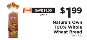 ShopRite 100% whole wheat bread offer