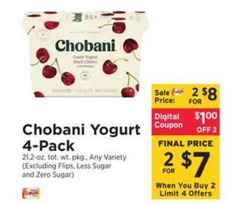 ShopRite Yogurt 4-pack offer