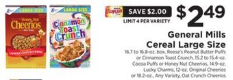 ShopRite Cereal large size offer