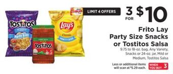 ShopRite Party size snacks or salsa offer
