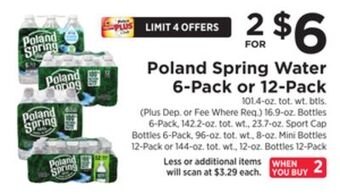 ShopRite Water 6-pack or 12-pack offer