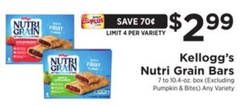 ShopRite Nutri grain bars offer