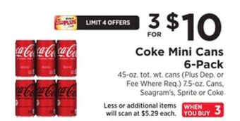 ShopRite Mini cans 6-pack offer