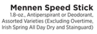 ShopRite Mennen speed stick offer