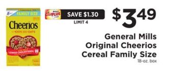 ShopRite Original cheerios cereal family size offer
