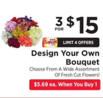 ShopRite Design your own bouquet offer