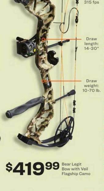 Academy Bear Legit Bow With Veil Flagship Camo offer