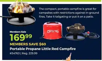 Camping World Portable Propane Little Red Campfire offer