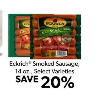 Commissary Eckrich® Smoked Sausage, 14 Oz., offer