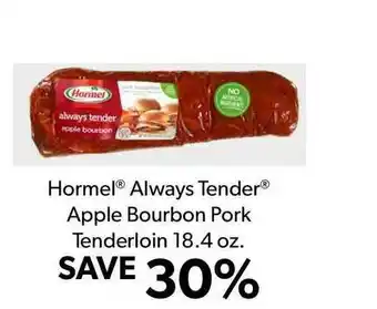 Commissary Hormel® Always Tender® Apple Bourbon Pork Tenderloin 18.4 Oz. offer