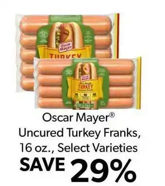 Commissary Oscar Mayer® Uncure Turkey Franks, 16 Oz. offer