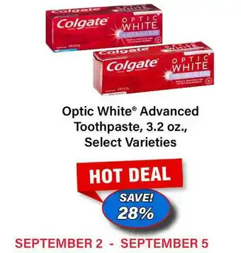 Commissary Optic White® Advanced Toothpaste 3.2 Oz offer