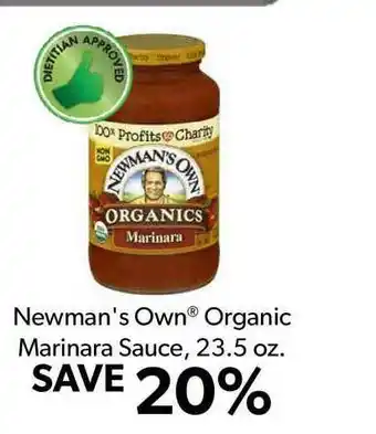 Commissary Newman's Own® Organic Marinara Sauce, 23.5 Oz offer