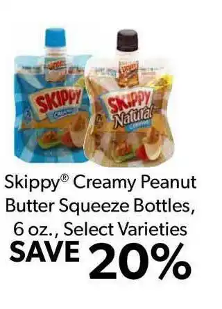 Commissary Skippy® Creamy Peanut Butter Squeeze Bottles 6 Oz offer