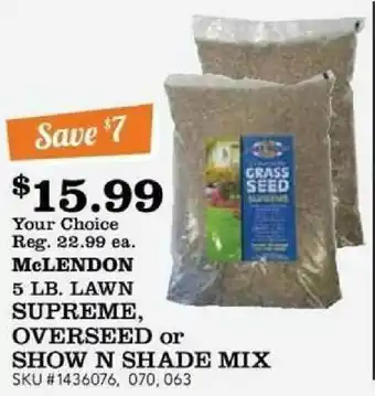 McLendon 5 Lb. Lawn Supreme, Overseed Or Show N Shade Mix