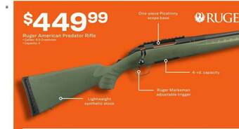 Academy Ruger American Predator Rifle offer